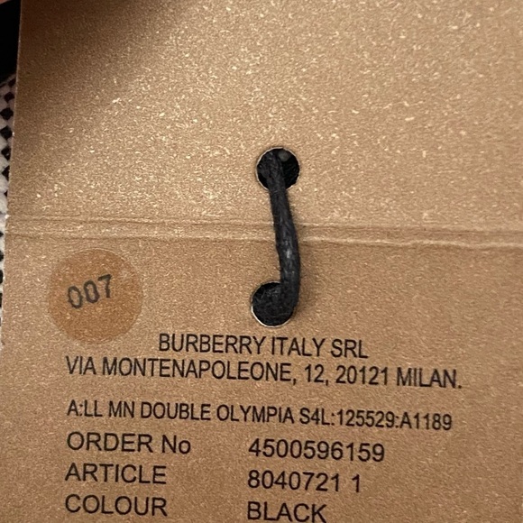 Burberry Mini Double Olympia Logo Appliqué Canvas & Black Leather Bag Dust Bag - Picture 7 of 16